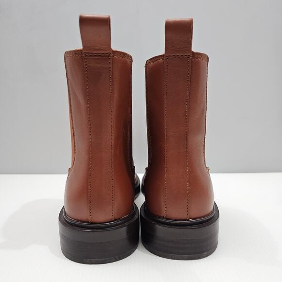 NEW Madewell The Benning Chelsea Ankle Bootie Size 8.5 Cinnamon Brown Leather - Picture 7 of 13